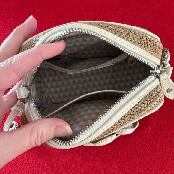 BRIGHTON STRAW ROSIE WHITE CAMERA BAG CELL PHONE CROSSBODY EUC - Picture 12 of 12